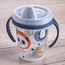 Juego de alimentación para bebés sin BPA de 11 piezas de Plasutil | Incluye taza de entrenamiento, plato calefactor con ventosa, tazón y tapa, dispensador, recipientes para refrigerios para bebés, cucharas y más (Animales - Azul)