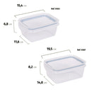 4-Pc Perfect Lock Food Storage Containers Set Plasutil | BPA Free | Airtight Lids with 4 Locking Tabs | Microwave, Dishwasher & Freezer Safe | Ideal for Lunch, Meal Prep & Leftovers | Kitchen Organization, Pantry