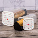 Paquete de recipientes para almacenar pan con tostadas de Plasutil | Recipiente para almacenar galletas saladas y saladas | Panera de plástico con bandeja, tostadas y recipiente para pan | Paquete de 2