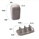 Juego de organizador de fregadero de cocina de 4 piezas Plasutil | Soporte para esponja, escurridor de tazas, escurridor de cubiertos, mini bote de basura con tapa sin BPA
