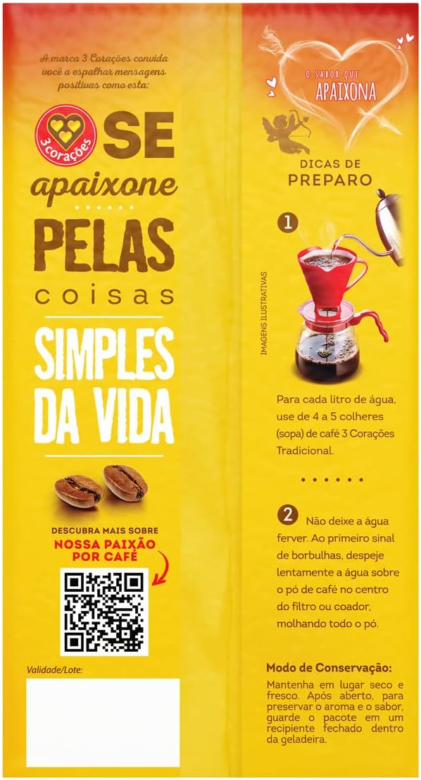 CAFE 3 CORAÇÕES TRADICIONAL 500G