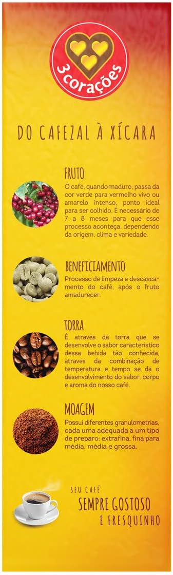 CAFE 3 CORAÇÕES TRADICIONAL 500G