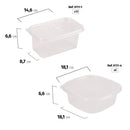 16 Pieces Rectangular Plastic Meal Prep Set | BPA-Free | Food Storage Container with Pop Lid Plasutil