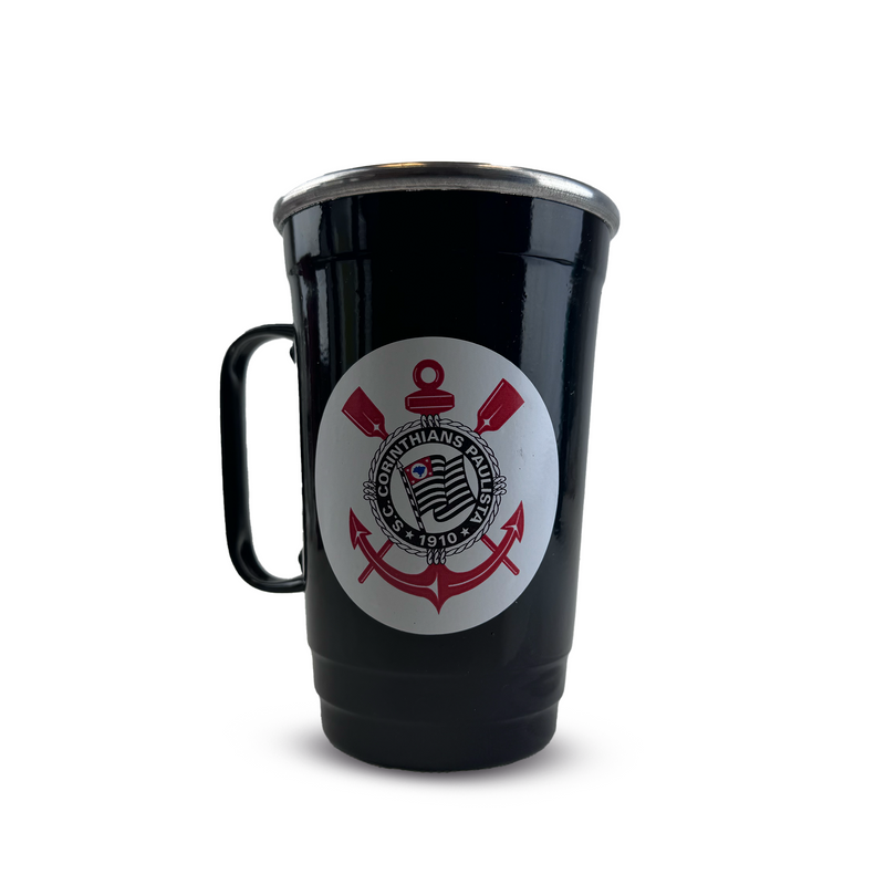 CANECA DE ALUMÍNIO TÉRMICA CORINTHIANS 500ML