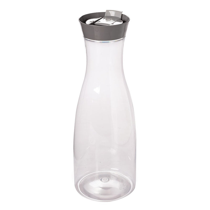 1.8 Liter Easy Mixing Bottle with Tight Round Lid with Snap Lid, Clear and Grey Plasutil | BPA-Free 8038