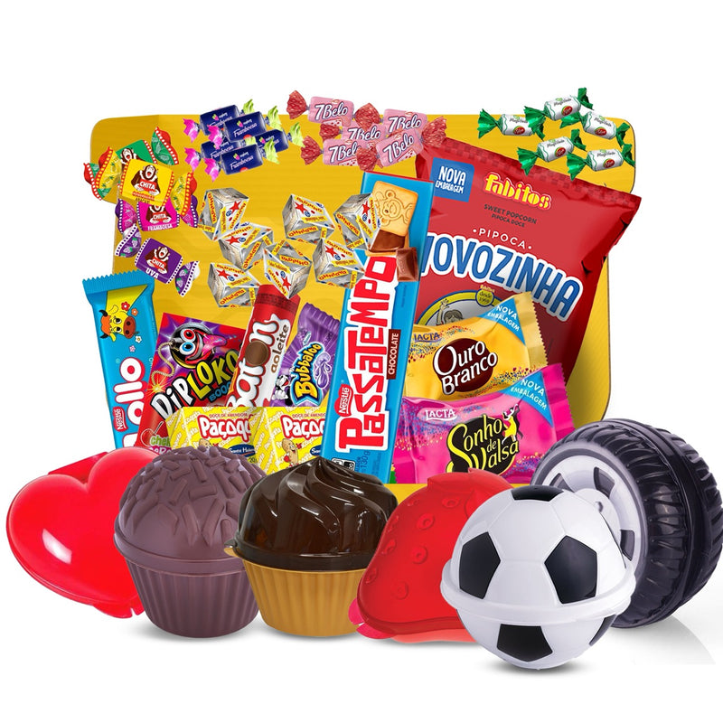 Snack Crate Brazilian Corner, Varieties of Famous Sweet Treats, Chocolates and Candies