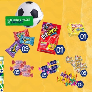 Brazilian Corner Party Favors 6.4 oz | Gift Box in Fun Shape - Soccer