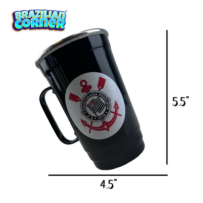 CANECA DE ALUMÍNIO TÉRMICA CORINTHIANS 500ML
