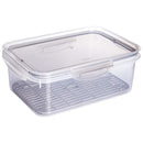 Food Storage Container for Fridge 87.91 fl oz Hermetic Closure - Grey Plasutil