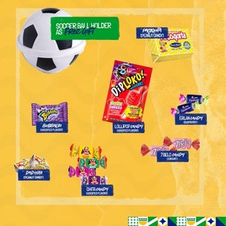 Brazilian Corner Party Favors 6.4 oz | Gift Box in Fun Shape - Soccer