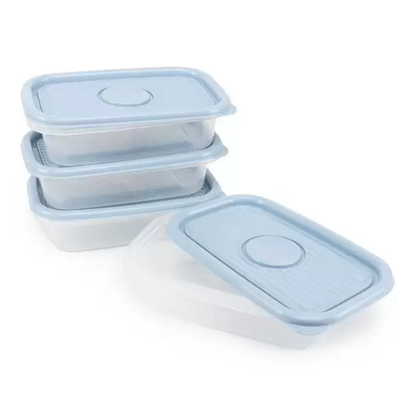 4 Pieces Rectangular Plastic Meal Prep Set | 17.6 Fl Oz BPA-Free Food Storage Container with Pop Lid Plasutil