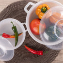 Microwave Steamer Bowl with Lid and Tray Plasutil | Pack of 2 | Heating Dish | Noodle Bowl | Microwave Cookware, Steamer and Storage Set