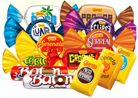 Brazilian Chocolate Candy Variety Pack, 35 Assorted Individually Wrapped Chocolate Bars 1.4LB, Bundle with Food Container 101.44 oz BPA Free | Snack Size Imported Chocolate Mix Bulk 35 Pack