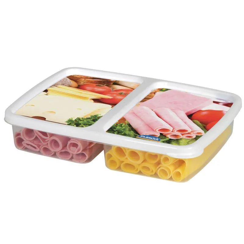 Ham and Cheese Slice Storage Container with Lid Plasutil | Preserves Freshness and Flavor of Cold Cuts | Reusable Food Storage Box Container BPA-Free  5598