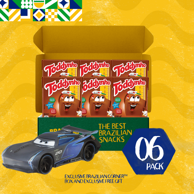 Gift Box with 6 Pack Toddynho and 1 Toy Cars Movie Character (Jack Storm)