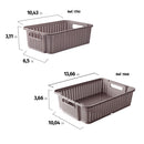 Plasutil 6 Multipurpose Storage Baskets, Stackable, BPA Free, Four Sizes