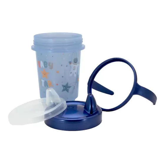 Plastic Kids Training Cup with Lid and Handles Astronaut | BPA-Free 330 ml Plasutil 4059