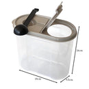 Container For Sugar or Coffee with Lid And Spoon 1.6L Plasutil | Durable Clear Plastic Food Storage | BPA Free