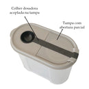 Container For Sugar or Coffee with Lid And Spoon 1.6L Plasutil | Durable Clear Plastic Food Storage | BPA Free