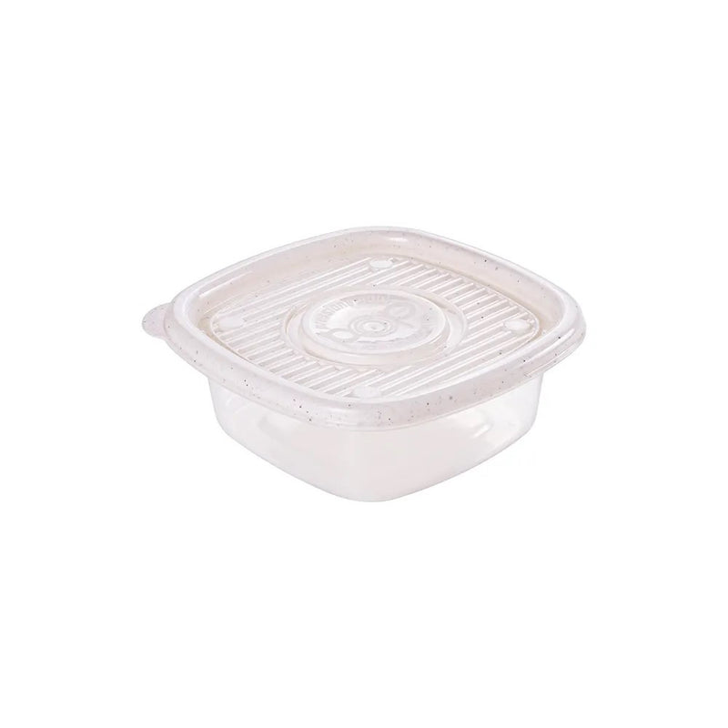 Square Plastic Food Storage Container with Pop Lid Transparent 13.52 Fl Oz Plasutil | Meal Prep Box | BPA-Free 5770T