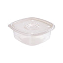 Square Plastic Food Storage Container with Pop Lid Transparent 33.81 Fl Oz Plasutil | Meal Prep Box | BPA-Free 5771T
