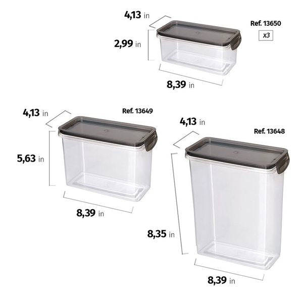 Plasutil 5 Piece Airtight Food Storage Container Set with Lids | BPA Free