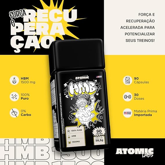 Atomic Labs Hmb 1500mg - 90 Cápsulas