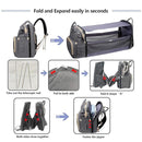 Baby Mommy Diaper Backpack | Portable Baby Bag with Changing Travel Bassinet