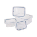 4-Pc Perfect Lock Food Storage Containers Set Plasutil | BPA Free | Airtight Lids with 4 Locking Tabs | Microwave, Dishwasher & Freezer Safe | Ideal for Lunch, Meal Prep & Leftovers | Kitchen Organization, Pantry