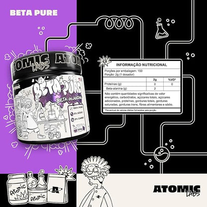 Atomic Labs Beta-Alanine Powder Supplement - 0.66 lbs 150 Servings | 100% Pure - 2000mg per Serving