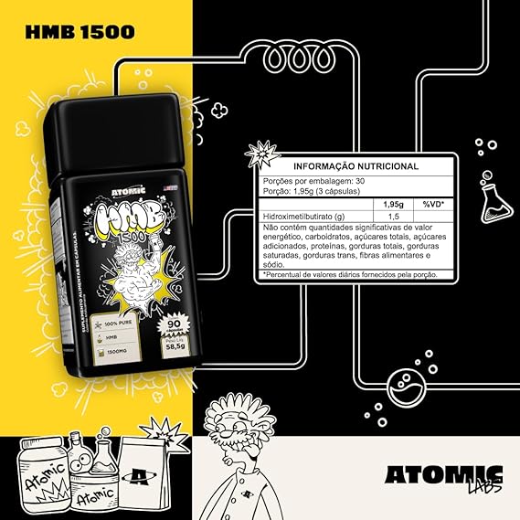 Atomic Labs Hmb 1500mg - 90 Cápsulas