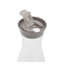 1 Liter Easy Mixing Bottle with Tight Round Lid with Snap Lid, Clear and Grey Plasutil | BPA-Free 1588