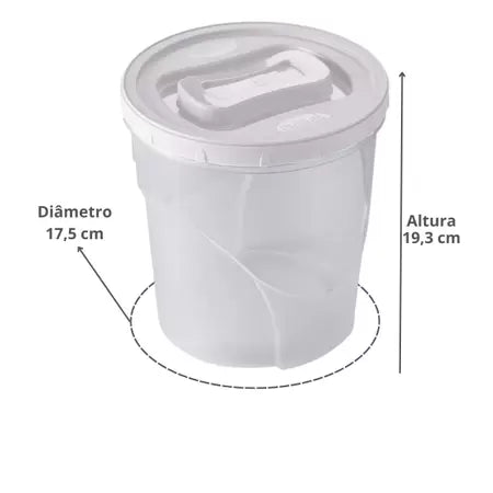 Food Container with Screw Lid 108.2 Fl oz Clic Plasutil | BPA-Free Plastic Meal Prep Set Plasutil 2832