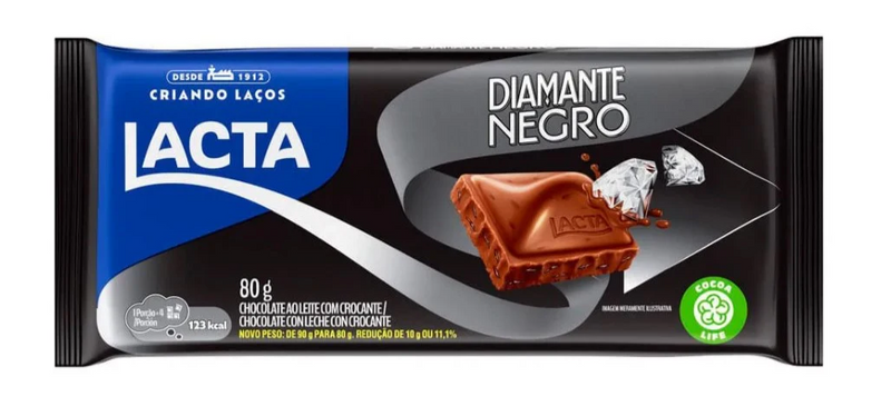 CHOCOLATE DIAMANTE NEGRO LACTA 80g