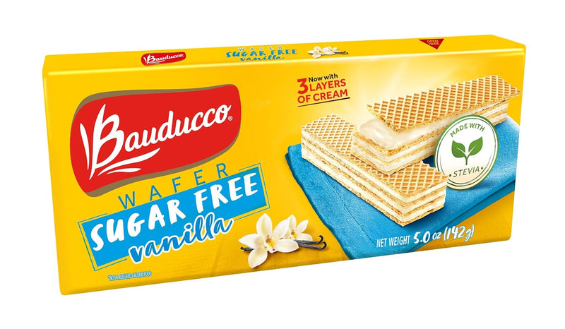 BISCOITO WAFER VAINILLA SIN AZÚCAR 142G BAUDUCCO