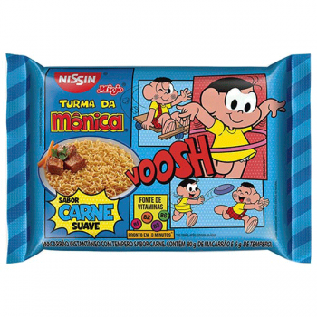 Nissin Lamen Instant Noodle Beef 2.64Oz | Miojo Macarrão Instantâneo Sabor Carnes 85g