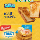Original Toast Bauducco 5oz Bundle with Airtight Toast Storage Container Box | Light & Crispy Toasted Bread