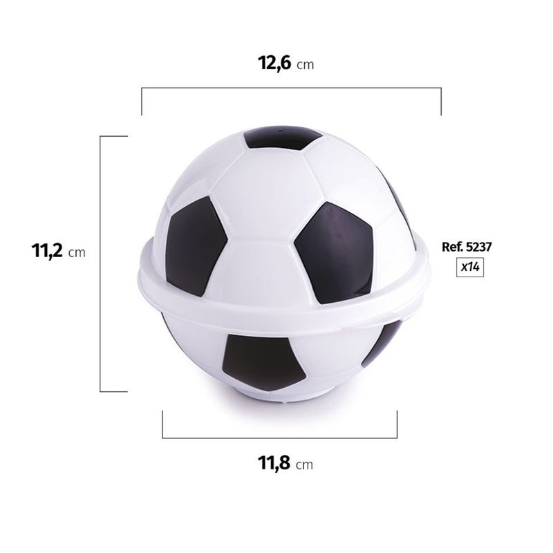 Portavasos con forma de balón de fútbol de 12,8 onzas líquidas de Plasutil | Caja para bocadillos y dulces | Se puede utilizar en decoración y fiestas | Libre de BPA 5237