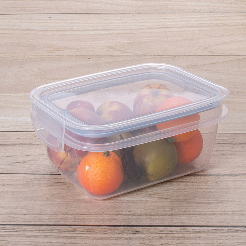 5-Pc Perfect Lock Food Storage Containers Set Plasutil | BPA-Free | Airtight Lids with 4 Locking Tabs, Microwave, Dishwasher & Freezer Safe | Ideal for Lunch, Meal Prep & Leftovers | Kitchen Organization, Pantry