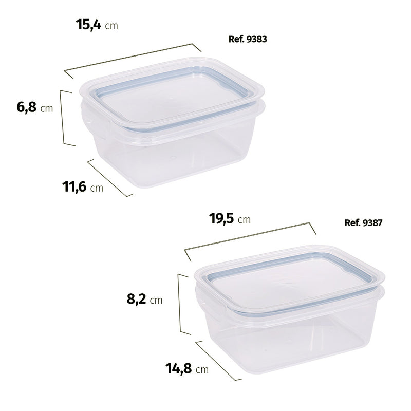 4-Pc Perfect Lock Food Storage Containers Set Plasutil | BPA Free | Airtight Lids with 4 Locking Tabs | Microwave, Dishwasher & Freezer Safe | Ideal for Lunch, Meal Prep & Leftovers | Kitchen Organization, Pantry