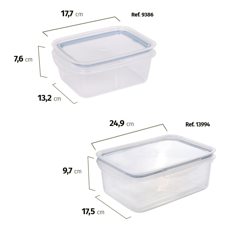 4-Pc Perfect Lock Food Storage Containers Set Plasutil | BPA Free | Airtight Lids with 4 Locking Tabs | Microwave, Dishwasher & Freezer Safe | Ideal for Lunch, Meal Prep & Leftovers | Kitchen Organization, Pantry