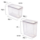 6-Pc Perfect Lock Food Storage Containers Set Plasutil | BPA-Free | Airtight Lids with 4 Locking Tabs | Microwave, Dishwasher & Freezer Safe | Ideal for Lunch, Meal Prep & Leftovers | Kitchen Organization, Pantry