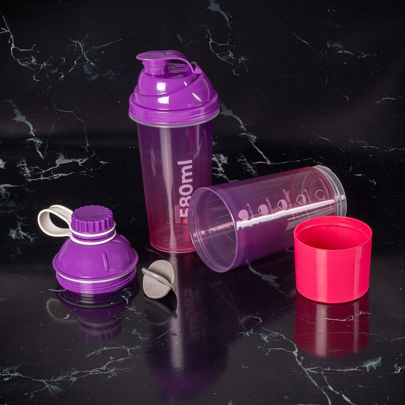 Shaker Bottle 19.61 Fl oz Fitness Plasutil | Leakproof Water Shaker Cup | BPA-Free 15835