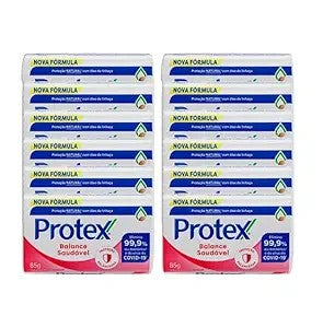 Protex Antibacterial Nutri Protect Bar Soap, 3 oz, 12 Bars | Sabonete Protex 12 Barras