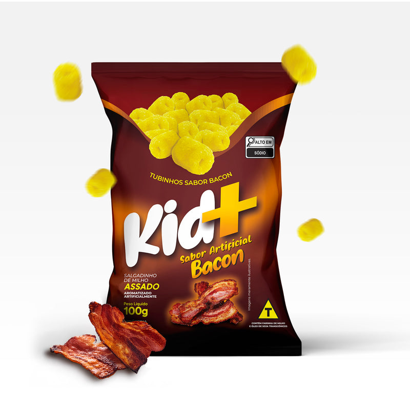 Brazilian Puffed Snacks Kid+ | Ham, Cheese, BBQ, Onion, Bacon | 1.4 oz or 3.5 oz | Salgadinho Kid+