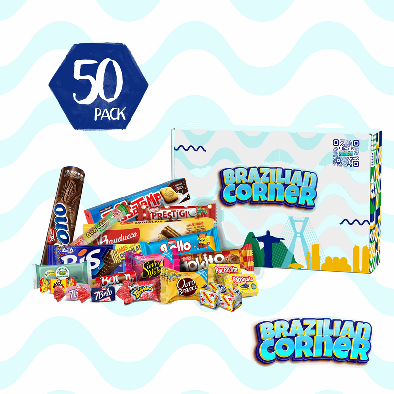 CANDY GIFT BOX VARIETY 50 COUNT PACK Brazilian Corner