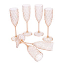 Plasutil Vintage Champagne Glasses | 6 Pieces | Unbreakable | Reusable | Acrylic Crystal Clear | 6.76 Oz
