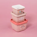 Plasutil  11-piece BPA-Free Baby Feeding Set | Includes Training Cup, Warm Plate with Suction, Bowl & Lid, Dispenser, Baby Snack Containers, Spoons and more (Rainbow - Pink)