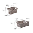 Plasutil 6 Multipurpose Storage Baskets, Stackable, BPA Free, Four Sizes