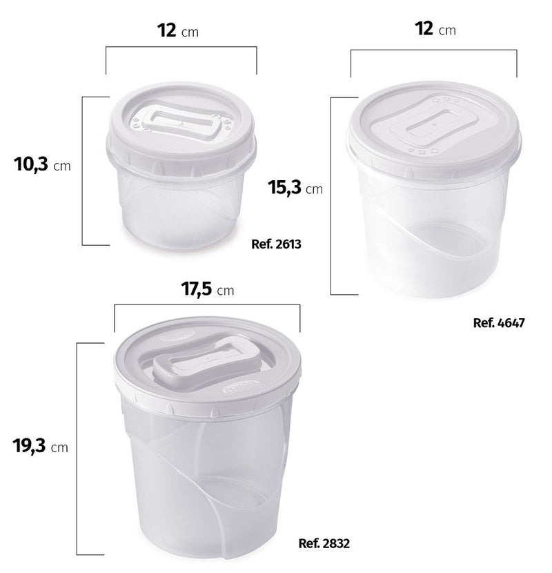 5 Pieces Food Storage Container Clic With Screw Lid | BPA-Free Plastic Meal Prep Set Plasutil